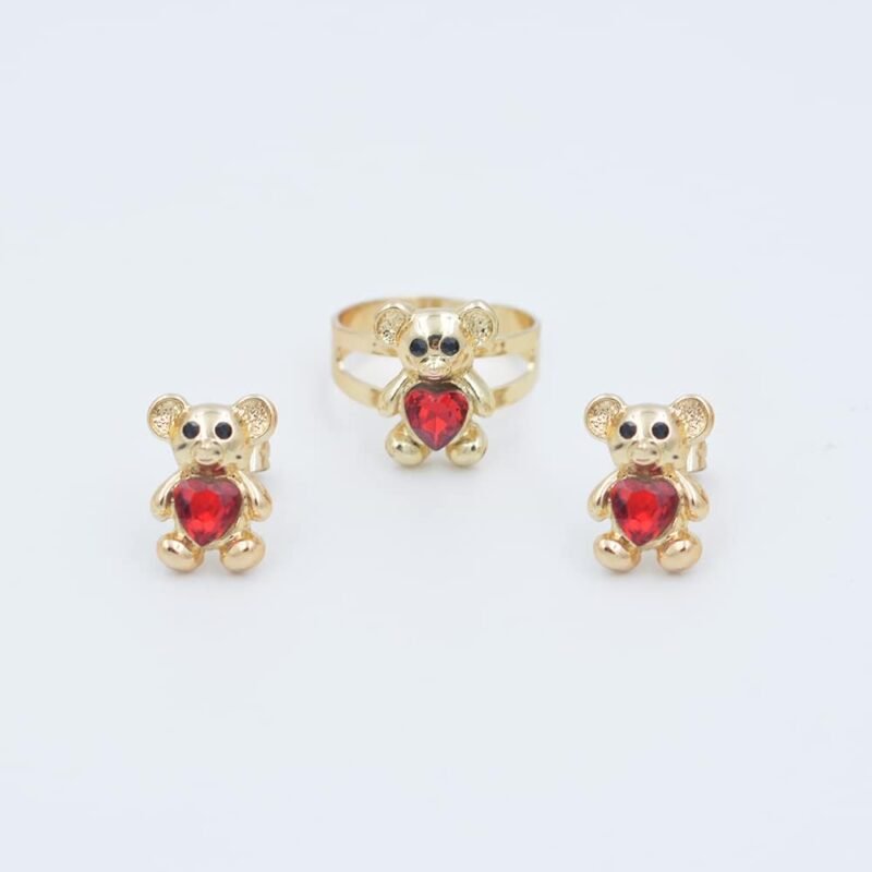 Giffor Joyas de oro de 14 quilates con collares de oso para mujer - Imagen 5