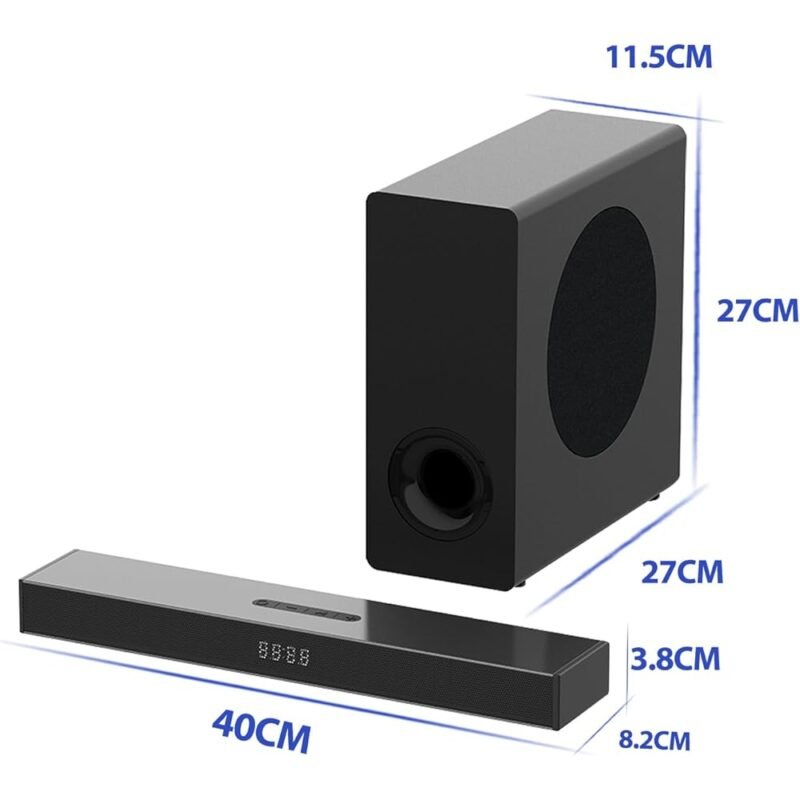 Barras de sonido 15 pulgadas con subwoofer y Bluetooth para TV - Imagen 9