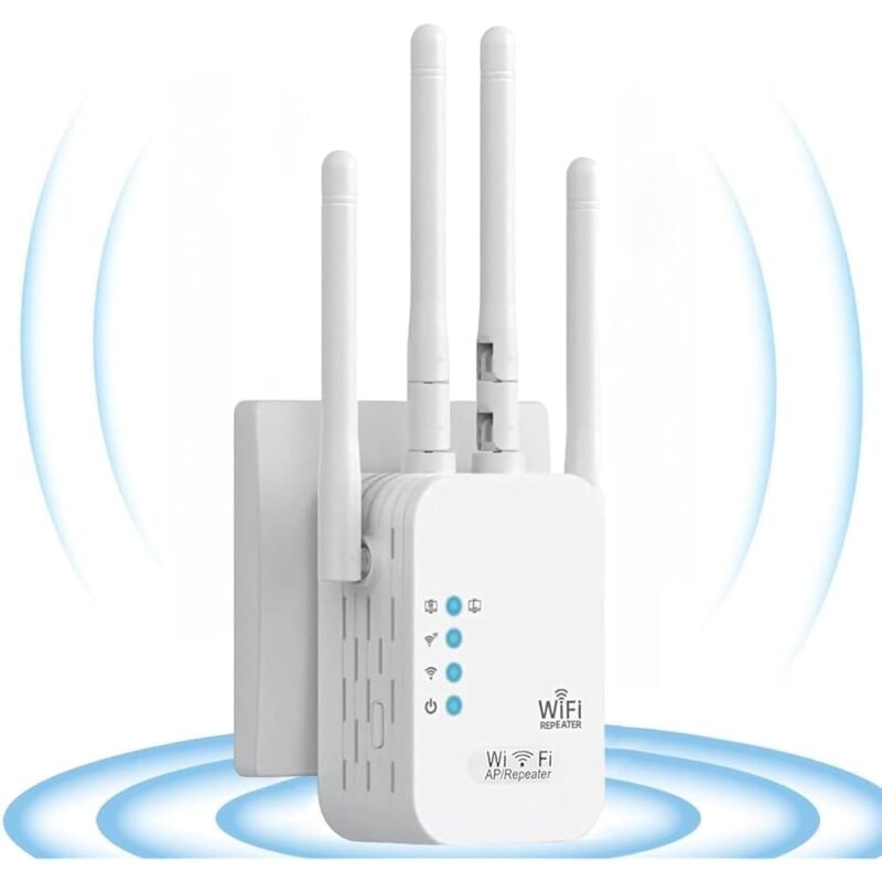 Repetidor WiFi Amplificador de Señal Inalámbrica con 4 Antenas