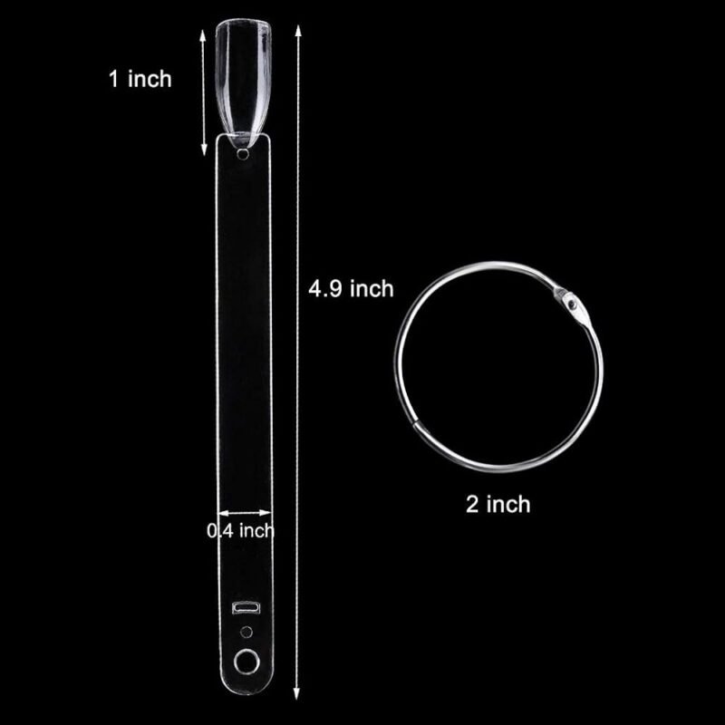 Treamlyn 150 Barras Transparentes para Muestras de Uñas - Imagen 5