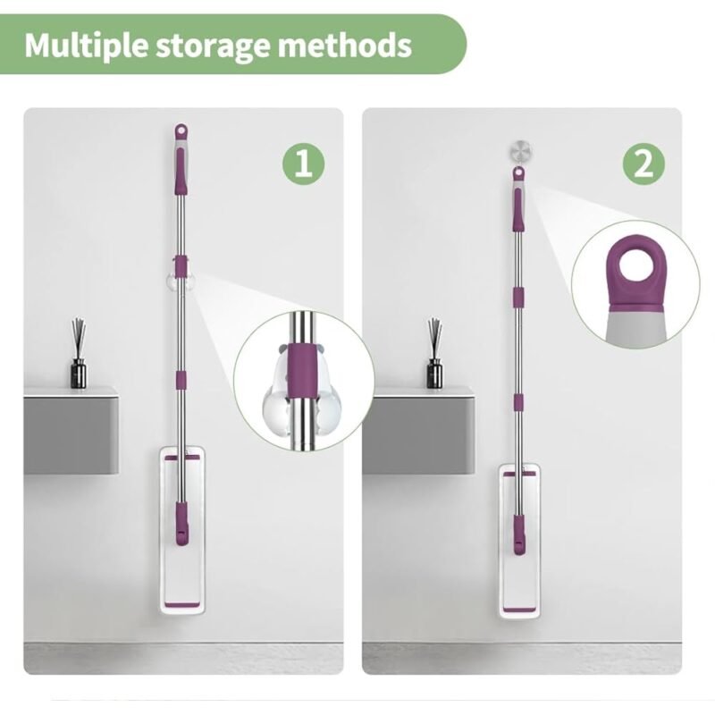 CQT Sistema de limpieza mopa microfibra plana 18 pulgadas para pisos - Imagen 7