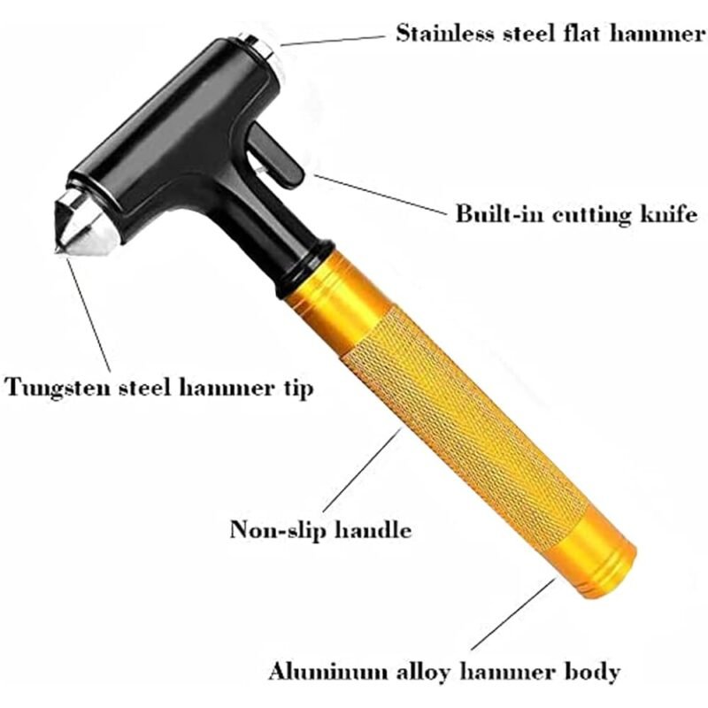 Martillo de Seguridad Wonder Point Herramienta de Escape de Emergencia - Imagen 4