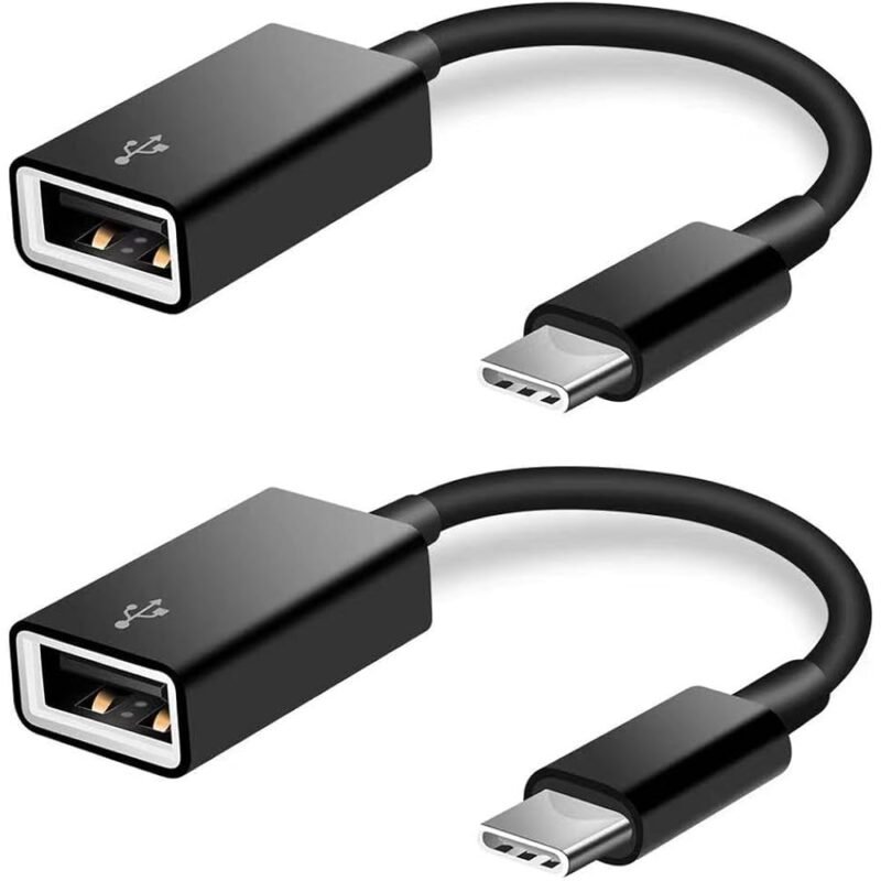 FLEAVER Adaptador USB C a USB 2 unidades para iPhone 15 Pro Max iPad y MacBook