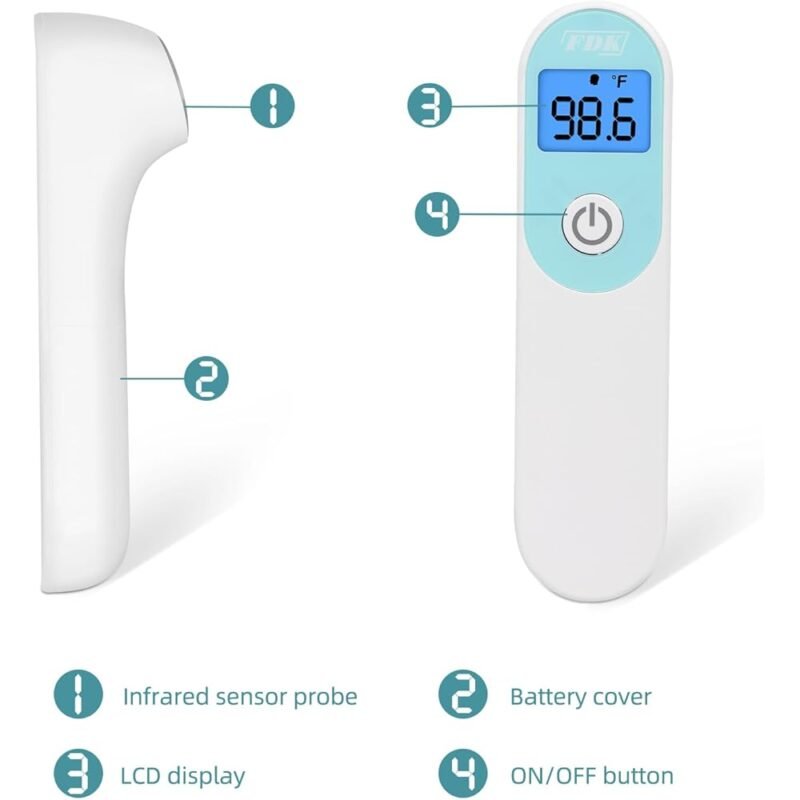 FDK Termómetro Digital Infrarrojo Sin Contacto para Bebés y Adultos - Imagen 3