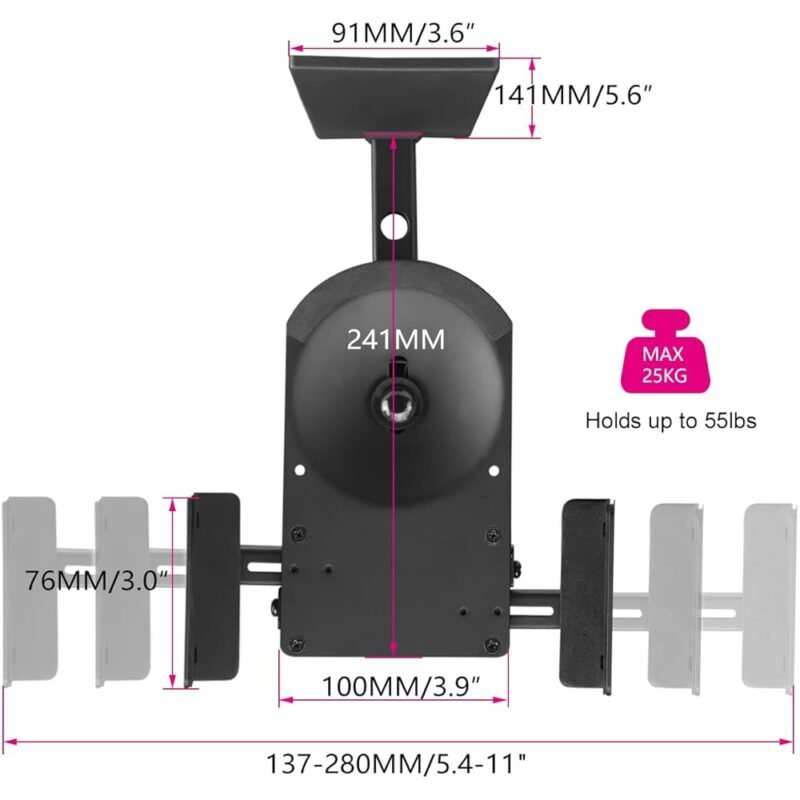 Suptek Soportes de Pared para Altavoces Ajustables de Sonido Envolvente - Imagen 2