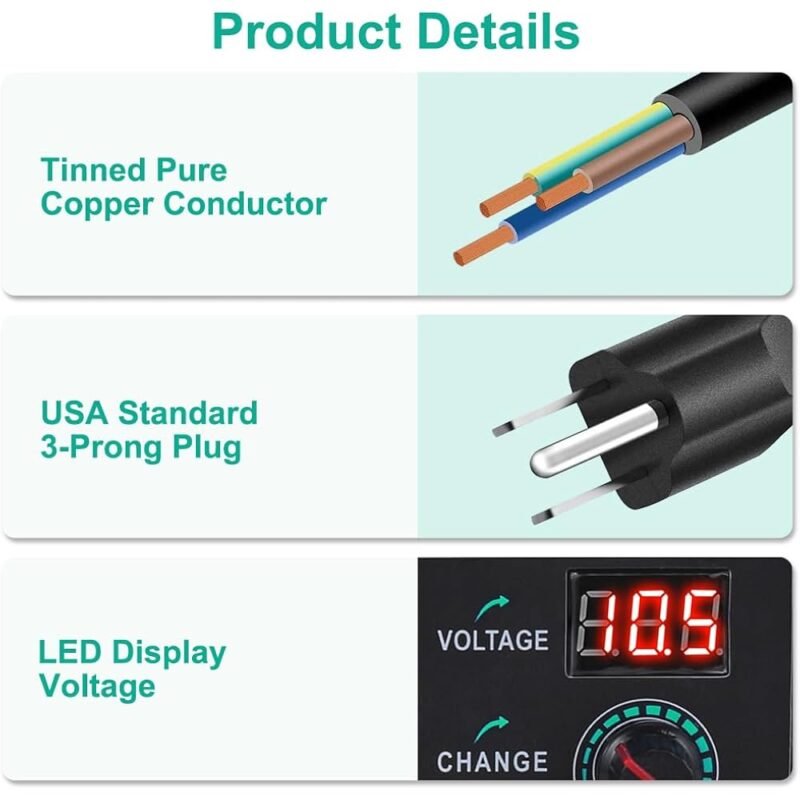 Wefomey Fuente de Alimentación Universal AC/DC 3V a 24V Ajustable 3A 72W - Imagen 6