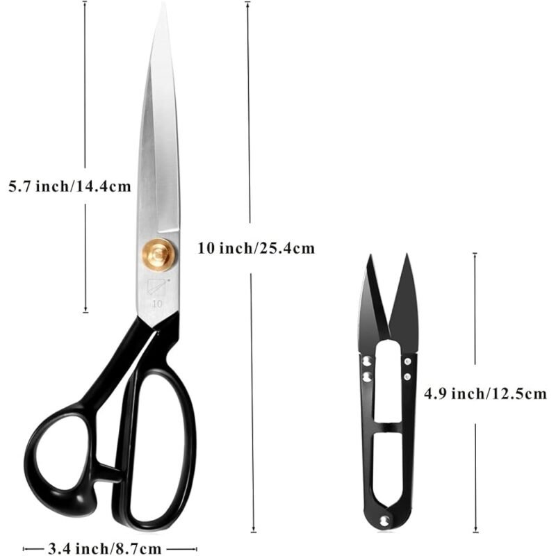 Tijeras de Costura JINJIAN de 10 Pulgadas para Tela y Cuero - Imagen 3