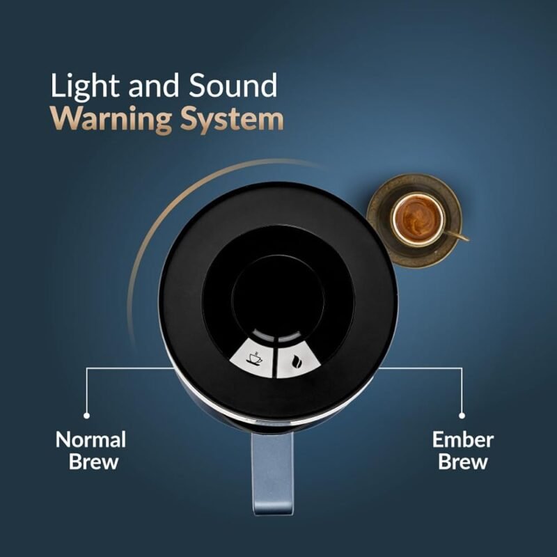 ETHNIQ Cafetera Turca 120 V 1 a 4 Tazas Tecnología Cook Sense Azul - Imagen 4