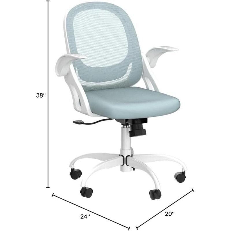 Silybon Silla de Oficina Ergonómica Giratoria con Soporte Lumbar Azul - Imagen 2