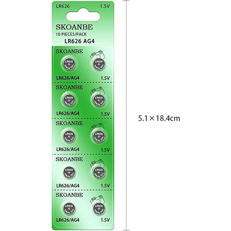 SKOANBE 50PCS Baterías de botón SR626SW LR626 1.5V para relojes y dispositivos - Imagen 2