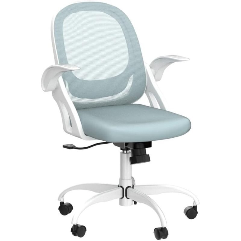 Silybon Silla de Oficina Ergonómica Giratoria con Soporte Lumbar Azul - Imagen 5