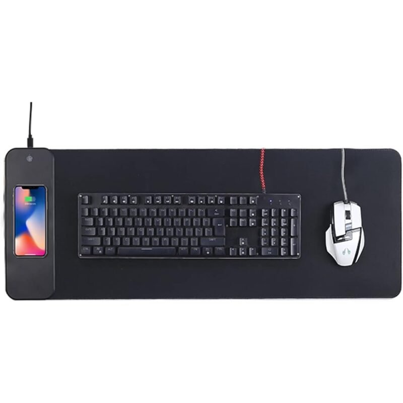 COOSKIN Alfombrilla de Mouse de Carga Inalámbrica RGB Grande para Juegos