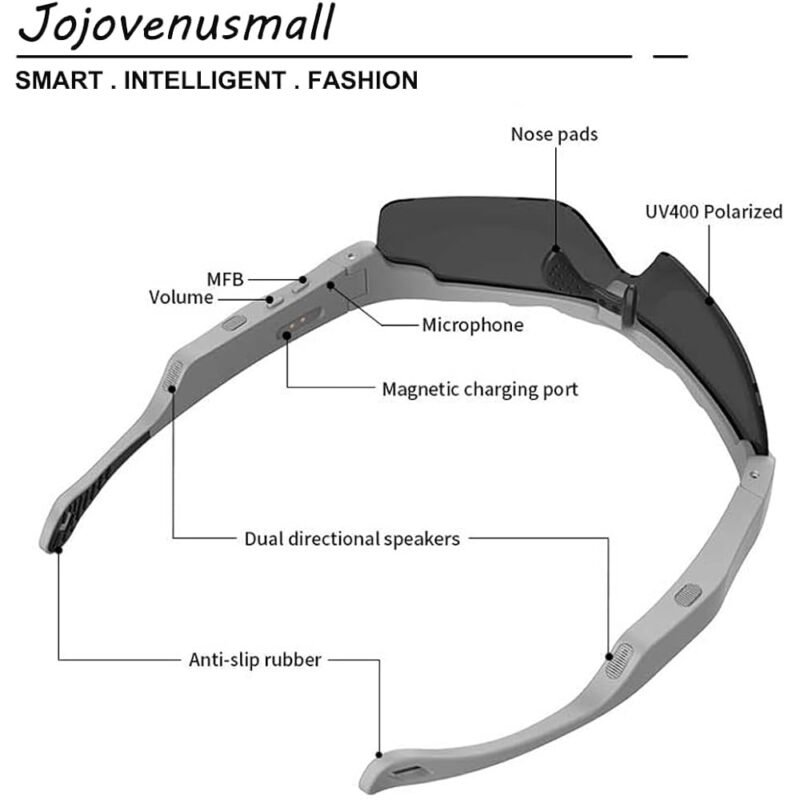 Smart Glasses Bluetooth con Protección UV y Sonido Estéreo - Imagen 3