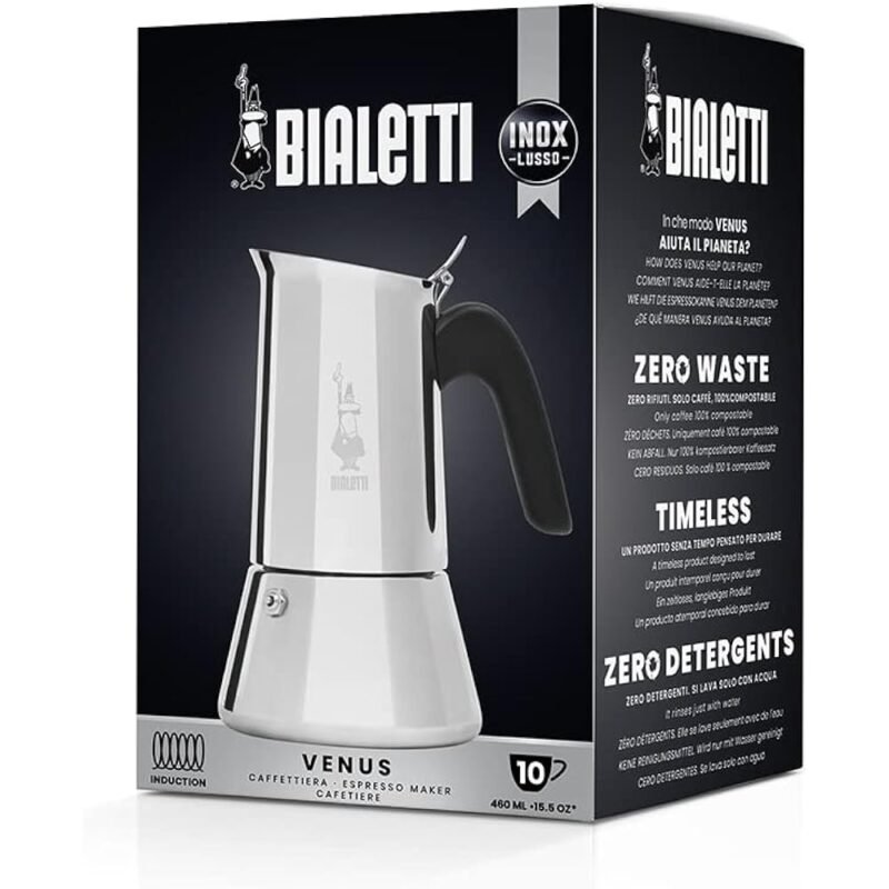 Bialetti Nueva Inducción Venus Cafetera Italiana de Acero Inoxidable - Imagen 2