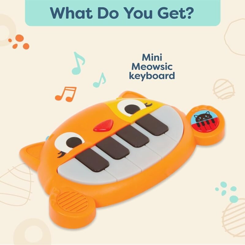 B. Toys Mini Meowsic Teclado de Juguete Musical para Bebés - Imagen 5