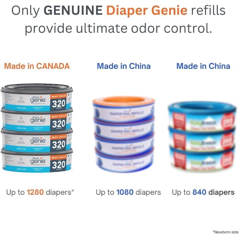 Diaper Genie Essentials Paquete de 8 Repuestos para Cubos de Pañales - Imagen 2