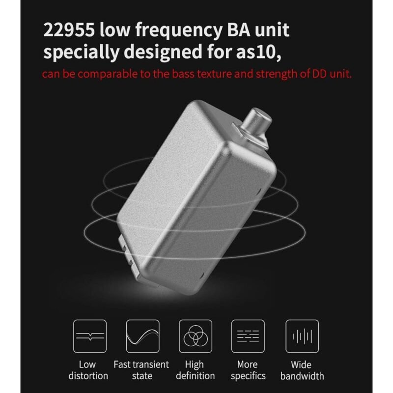 KZ AS10 Auriculares IEM 5 Controladores Estéreo HiFi en el Oído - Imagen 2