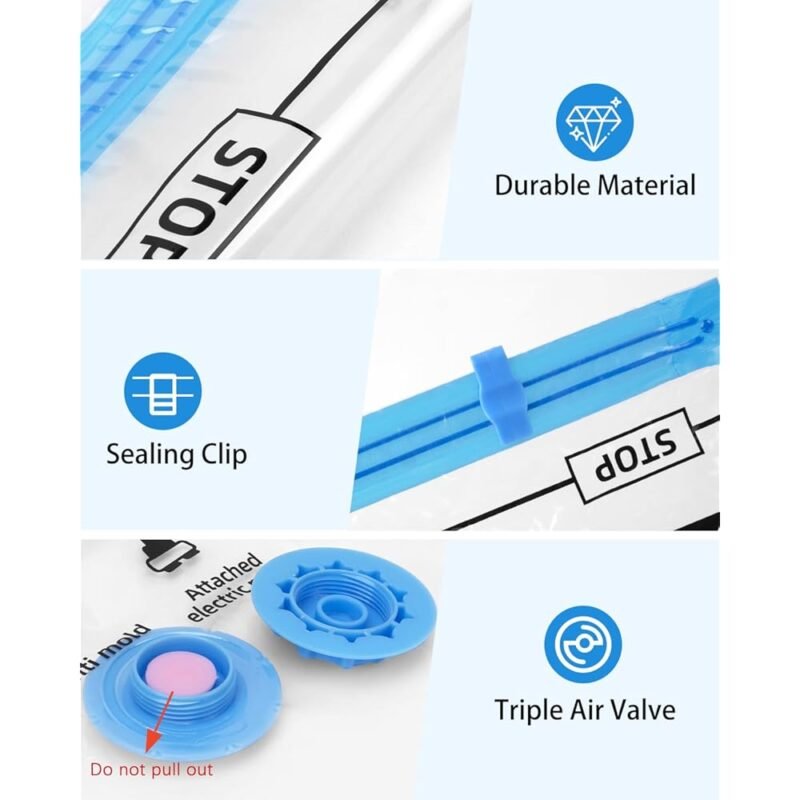 Colemoly Bolsas de Almacenamiento al Vacío Paquete de 18 Bolsas Selladas - Imagen 3