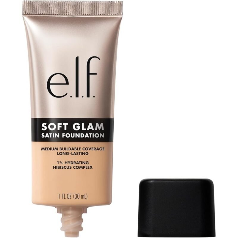 e.l.f. Base Soft Glam de Larga Duración Acabado Satinado Vegana 21 Neutros