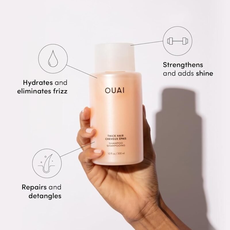 OUAI Champú y Acondicionador Grueso Sin Sulfatos Hidratante - Imagen 2