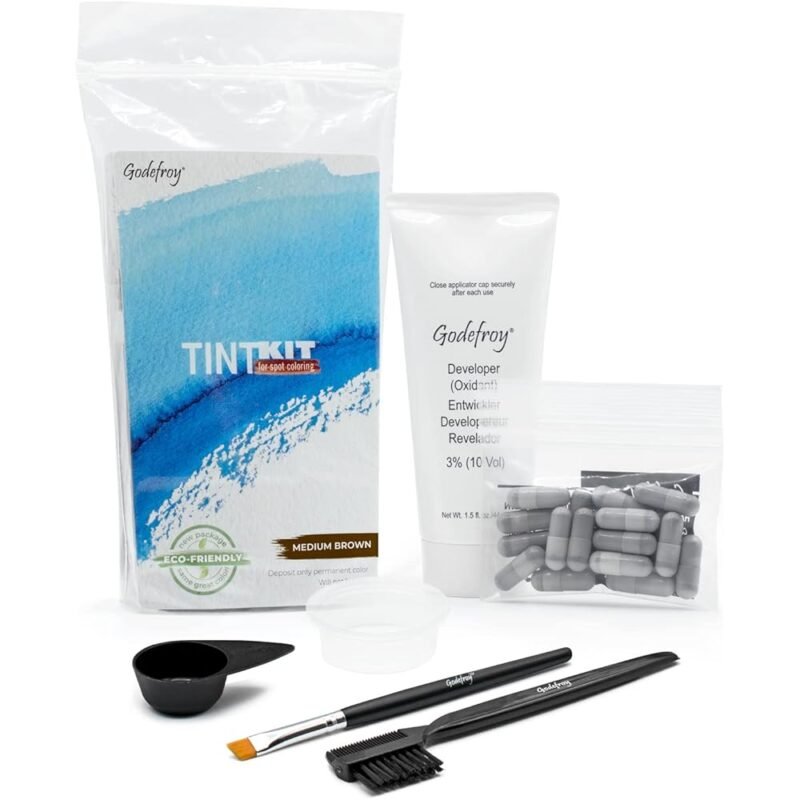 GODEFROY Kit de Tinte Color Medio Marrón para Cabello y Barba