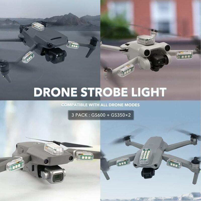 SYMIK Luces Estroboscópicas para Drones Paquete de 3 Colores LED - Imagen 2