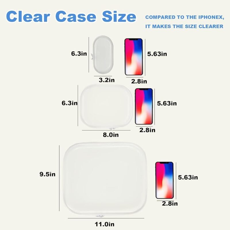 Estuche de Plástico Duro Transparente con Cremallera Org - Juego de 3 Piezas - Imagen 2