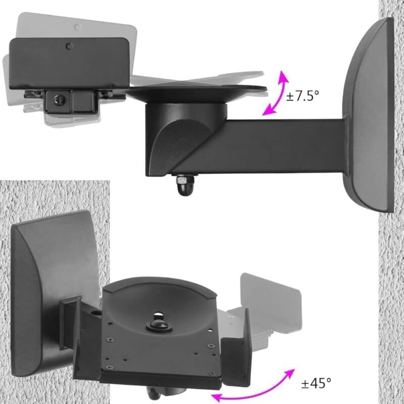 Suptek Soportes de Pared para Altavoces Ajustables de Sonido Envolvente - Imagen 3