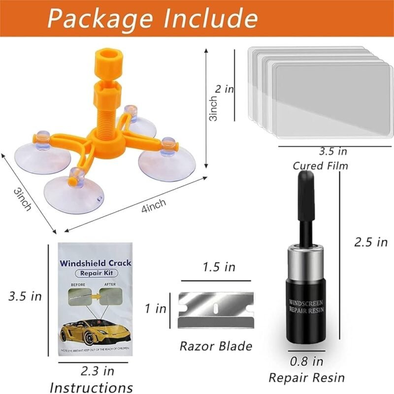 BALC Kit de reparación de parabrisas 4 piezas para automóviles - Imagen 5