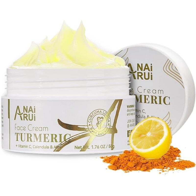 ANAI RUI Crema Facial de Cúrcuma y Vitamina C Hidratante y Reafirmante