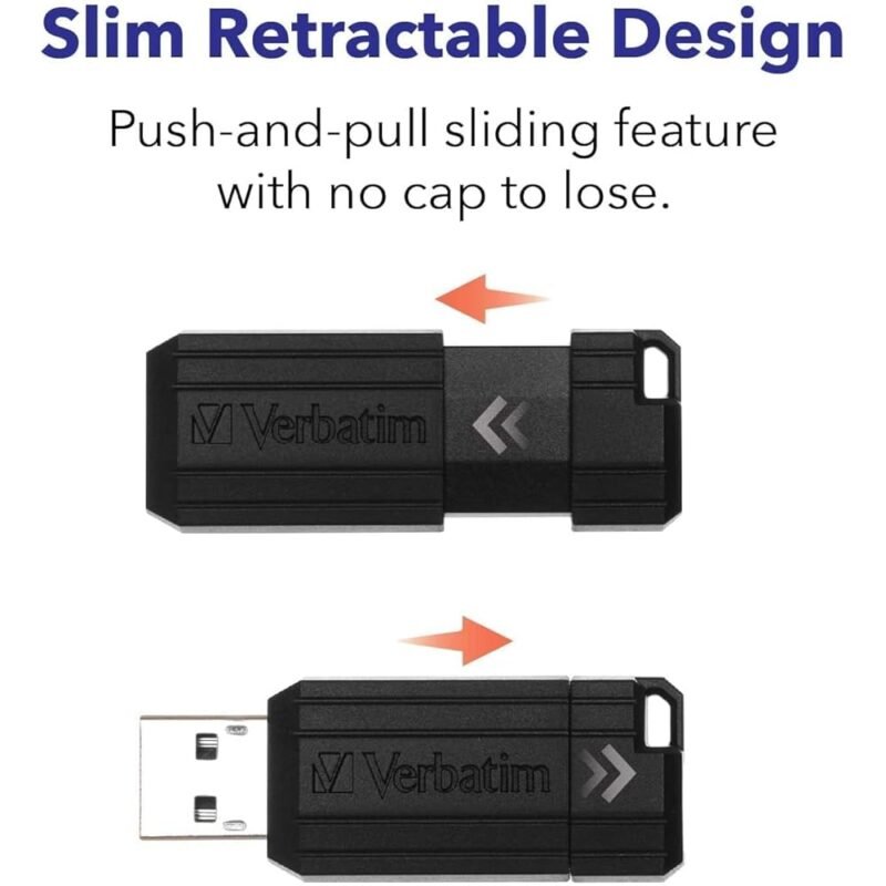 Verbatim Unidad Flash USB 2.0 128 GB Pinstripe Negra - Imagen 6