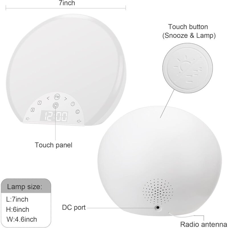 Reloj Despertador con Luz de Amanecer para Niños y Adultos - Imagen 7