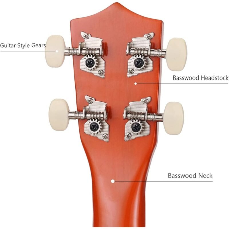 Ukelele Soprano Trendy 21 Pulgadas para Principiantes Color Naranja - Imagen 8