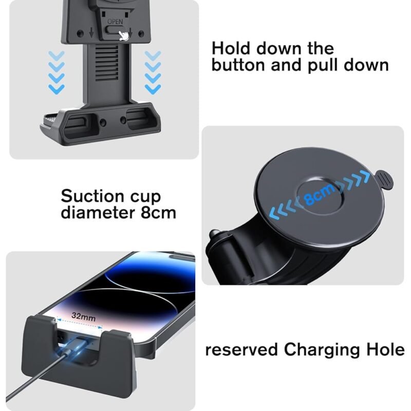 OHLPRO Soporte para Tableta con Ventosa para Automóvil Ajustable - Imagen 6