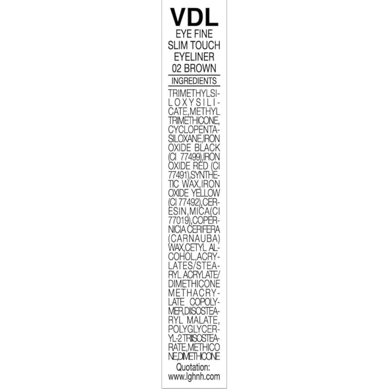 VDL Eye Fine Slim Touch Eyeliner 02 Brown Delineador de ojos automático - Imagen 7