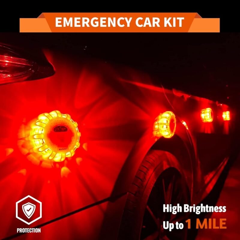 Markstor Paquete de Balizas LED para Carretera Kit de Emergencia - Imagen 6