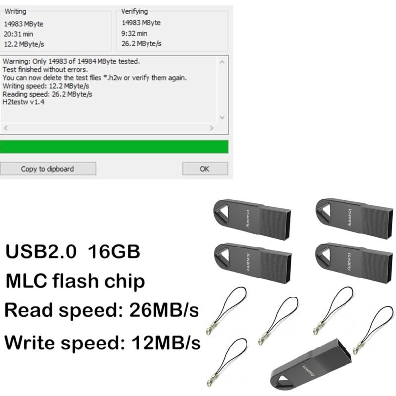 LCWAMY Paquete de 10 Unidades Flash USB 16GB USB 2.0 - Imagen 3