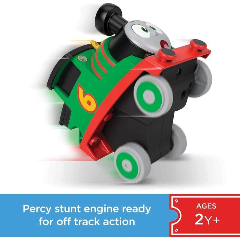 Thomas y Friends Tren de juguete Press 'n Go Stunt Percy Engine para niños - Imagen 2