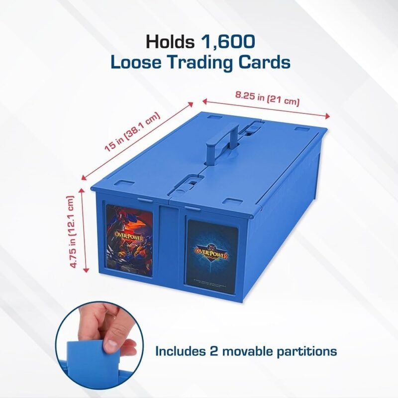 BCW Contenedor de Tarjetas Coleccionable Azul para 1600 Tarjetas - Imagen 3