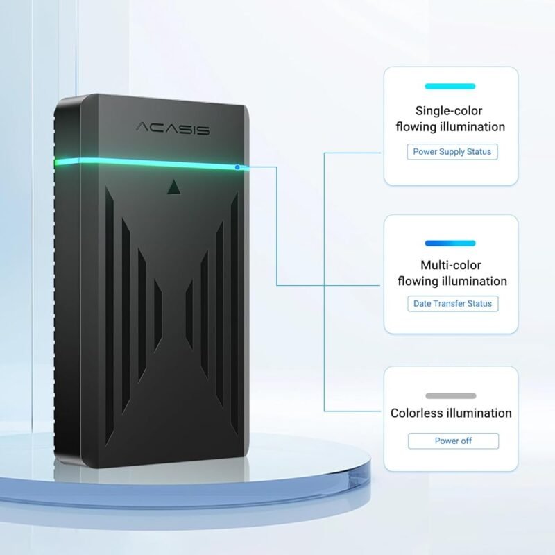 ACASIS Caja de Disco Duro Externo USB 3.0 para HDD y SSD hasta 24 TB - Imagen 5