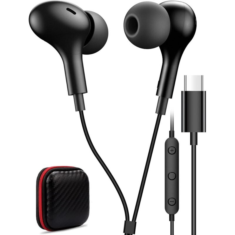 Auriculares USB C TITACUTE in Ear con Micrófono y Cancelación de Ruido