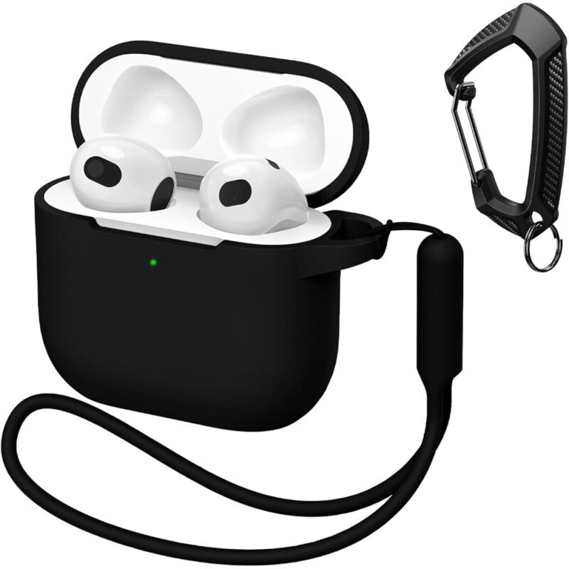 MATEPROX Funda Compatible con AirPods 4 Generación 2024 con Llavero