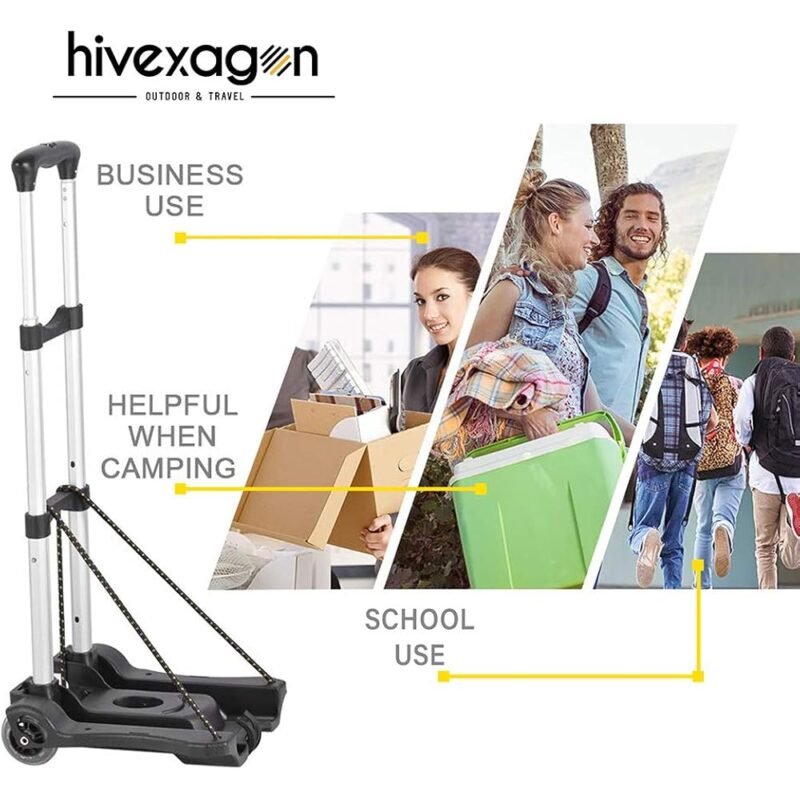 Hivexagon Carrito de Equipaje Plegable Ligero y Duradero para Viajes - Imagen 6