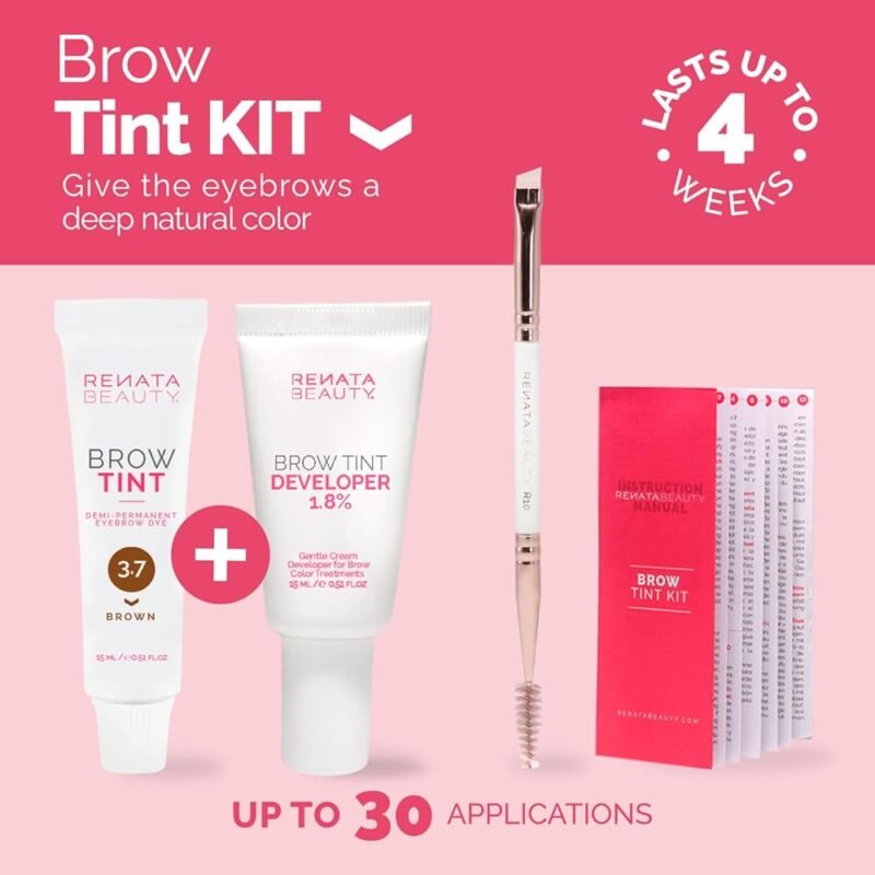 RB RENATA BEAUTY Kit de tinte de cejas con color y cepillo para un estilo perfecto - Imagen 3