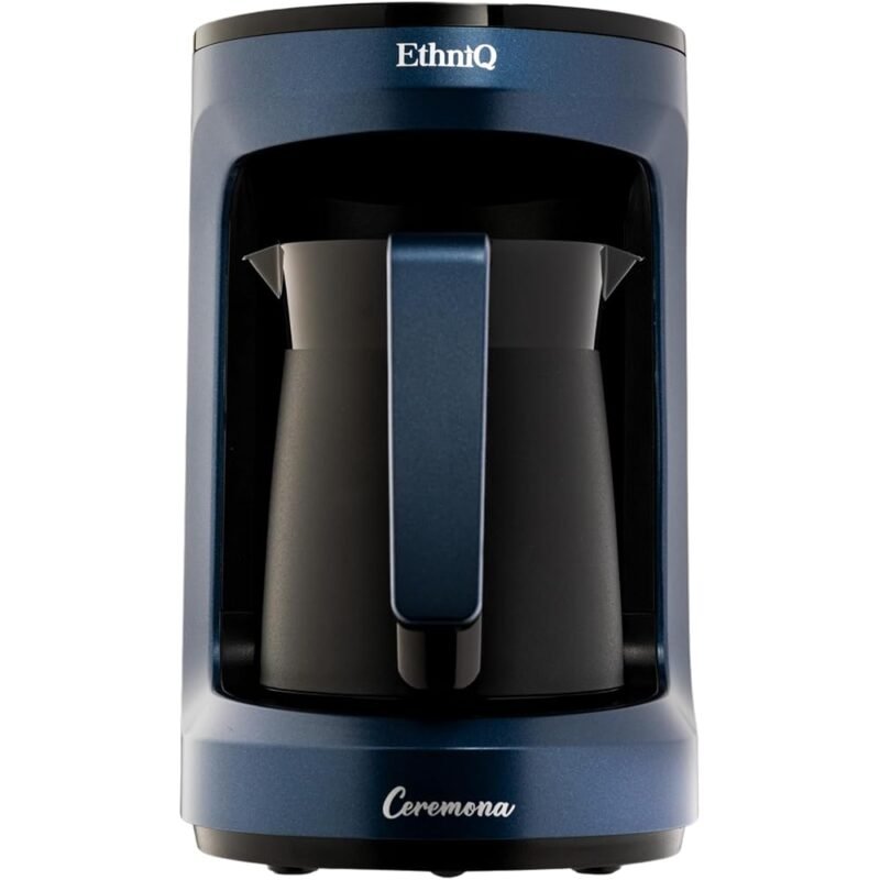 ETHNIQ Cafetera Turca 120 V 1 a 4 Tazas Tecnología Cook Sense Azul