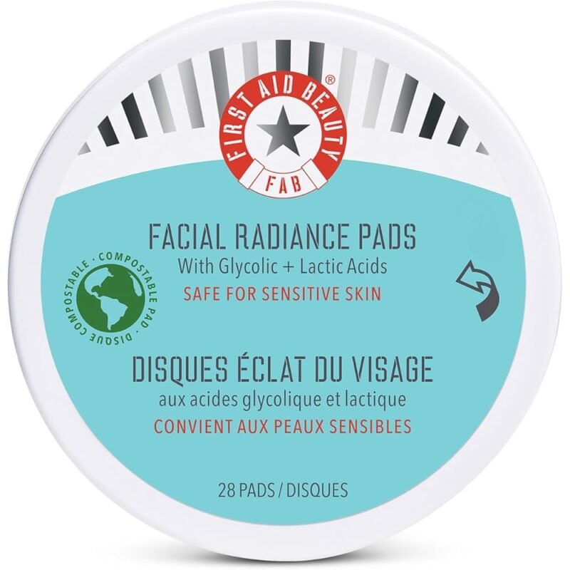 First Aid Beauty Almohadillas Faciales Radiance Exfoliantes diarias AHA