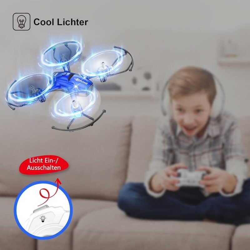 Wipkviey Mini Dron para Niños Con Luces y Control Remoto - Imagen 5