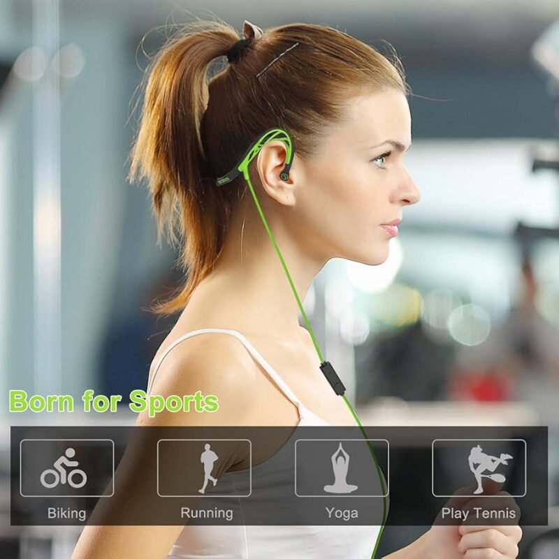 Auriculares MUCRO para Correr con Banda para el Cuello y Funda de Transporte - Imagen 2