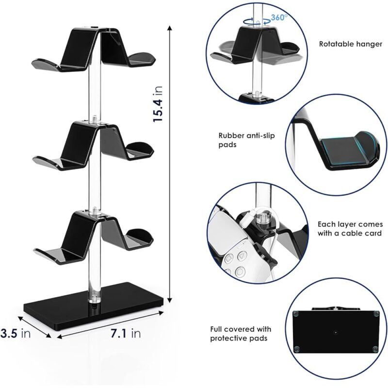 OAPRIRE Soporte universal para auriculares de 3 niveles - Imagen 4