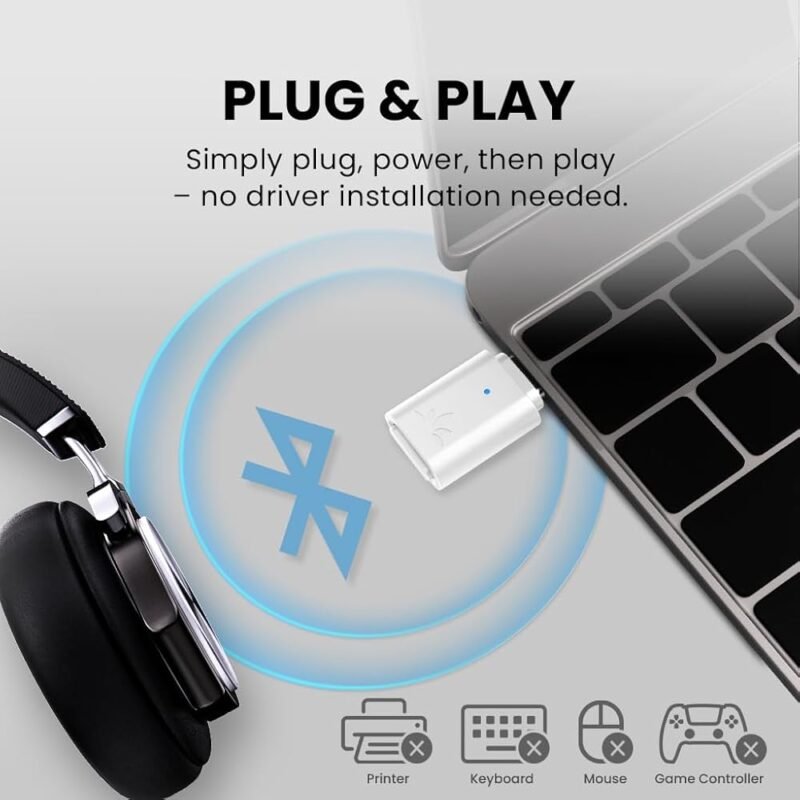 Avantree C81-PC Adaptador Bluetooth 5.3 para PC y Mac Audio Inalámbrico - Imagen 2